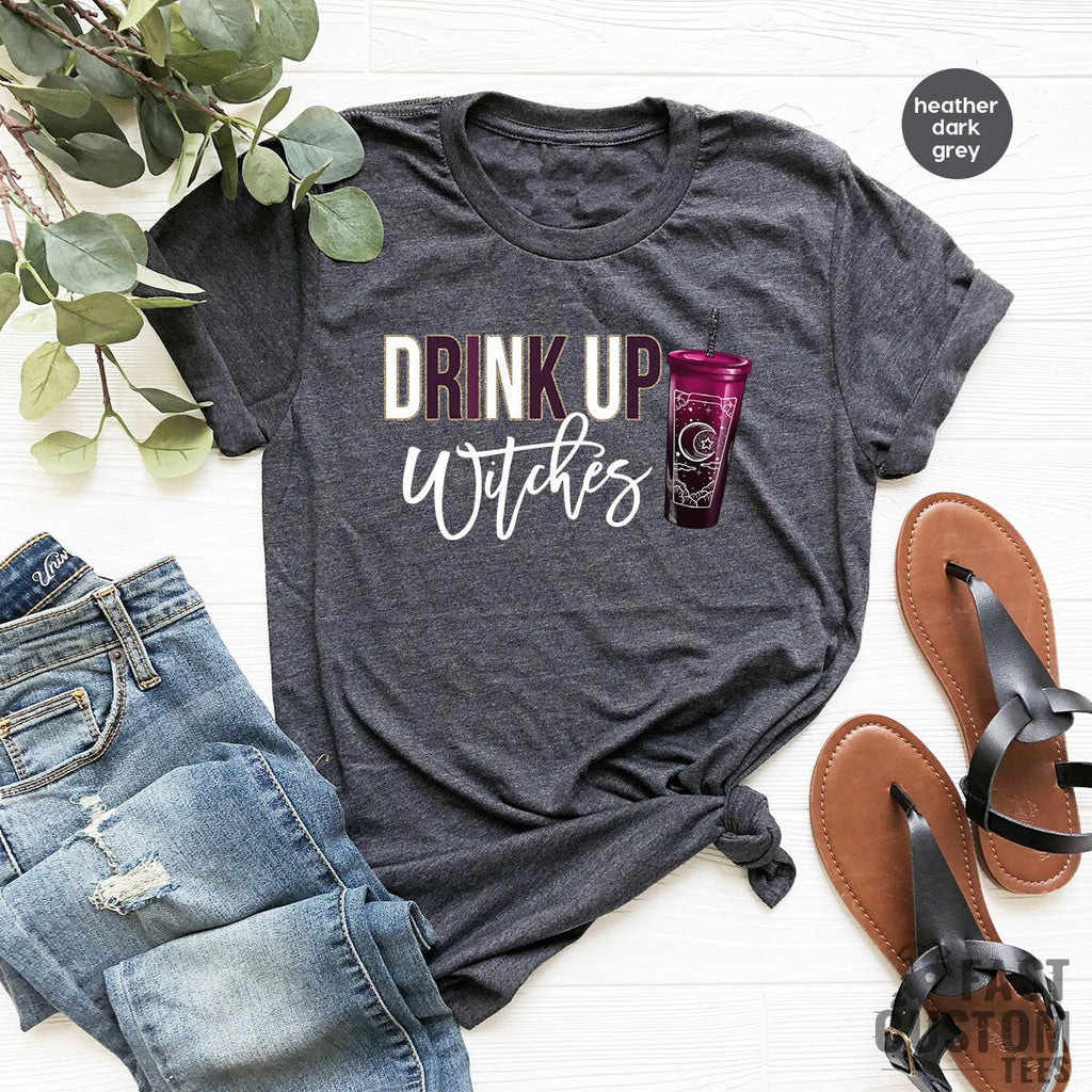 Drink Up Witches Shirt, Witch T-Shirt, Funny Halloween product image 2