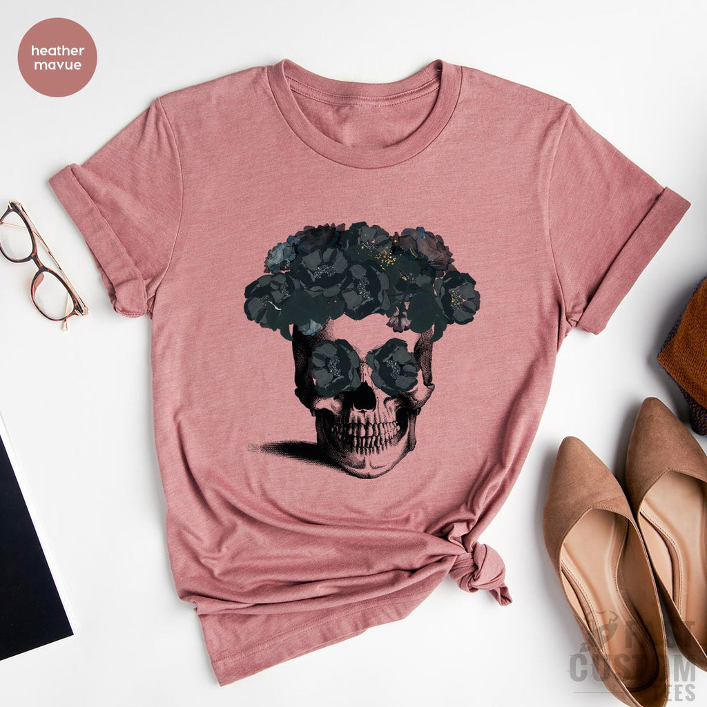 Halloween Shirt, Funny Skull Graphic T-Shirt, Gifts For product image 4