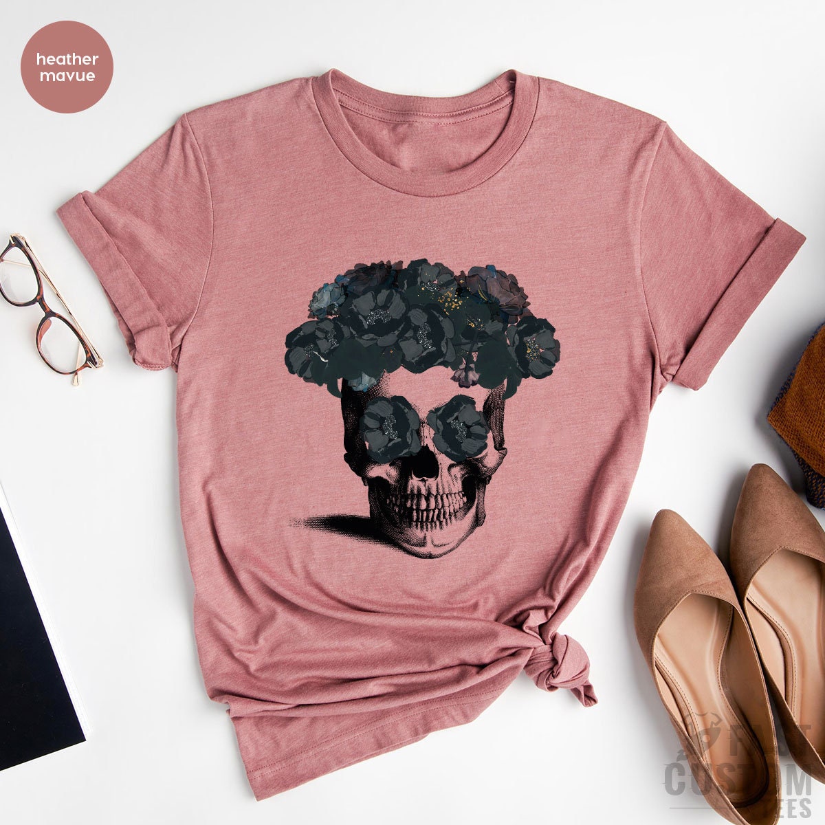 Halloween Shirt, Funny Skull Graphic T-Shirt, Gifts For product image 4