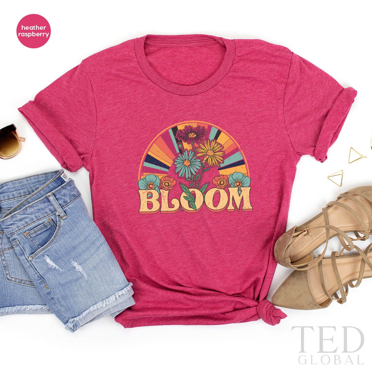 Cute Flowers Shirt, Funny Bloom T Boho T Floral Shirts product image 5