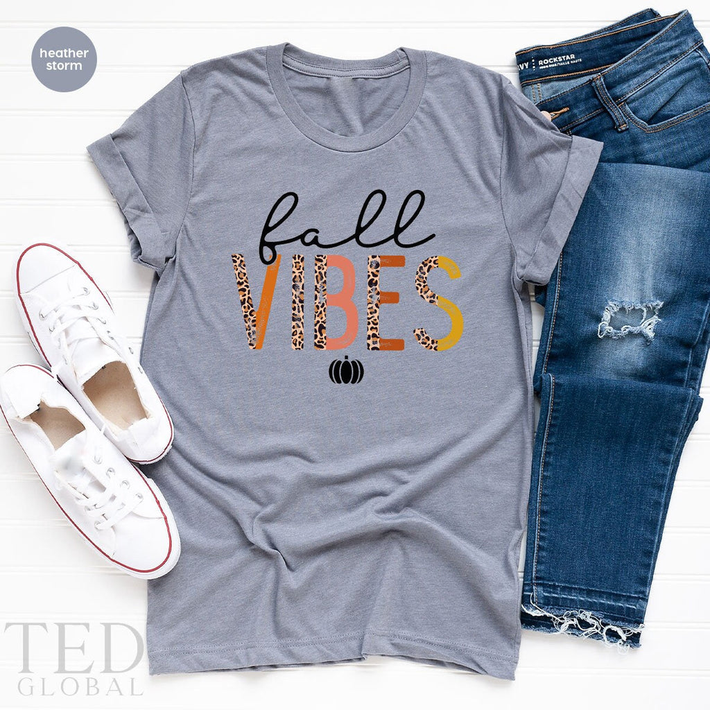 Fall Vibes Shirt, Cute Autumn T Halloween T Pumpkin Shirts product image 3