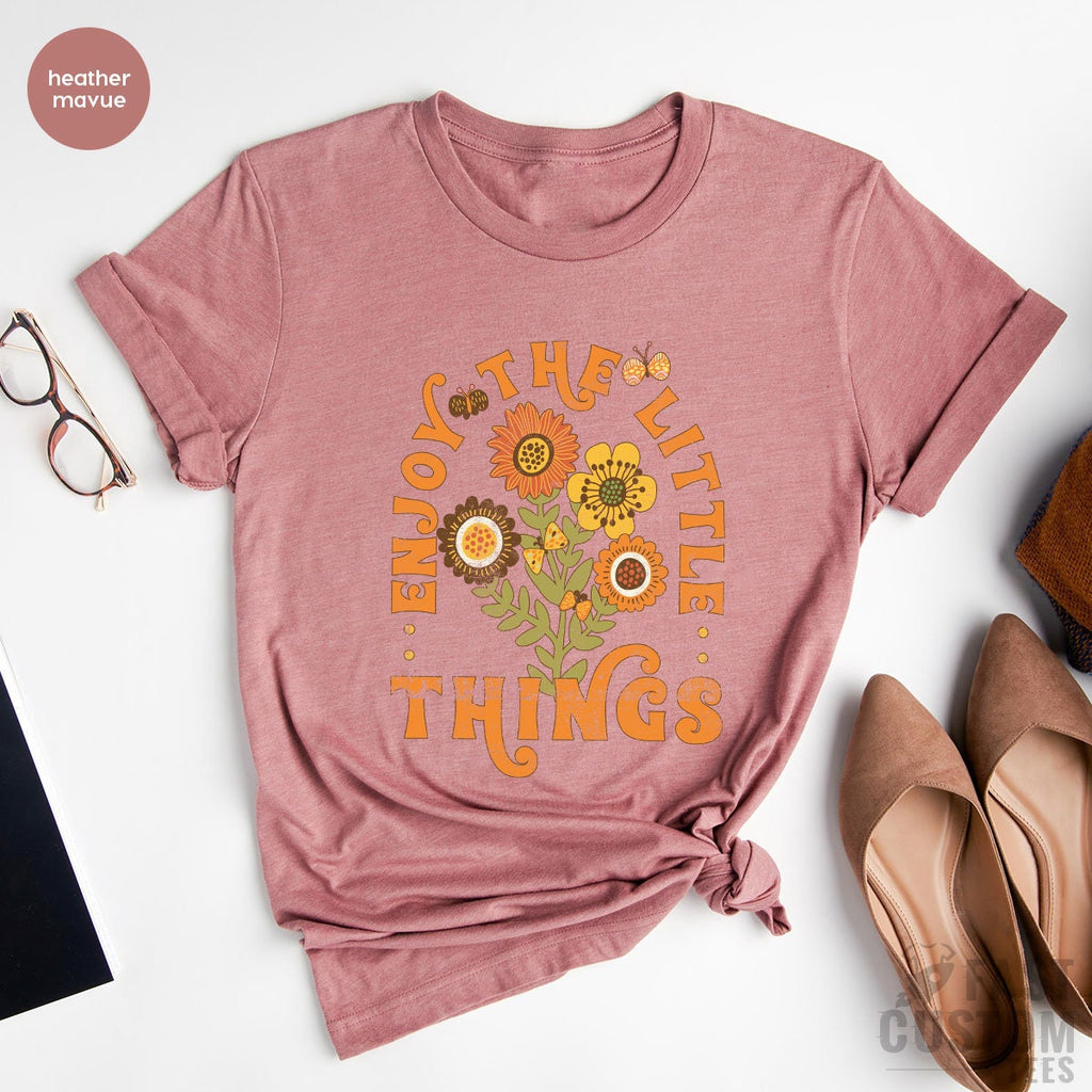 Enjoy The Little Things Shirt, Vintage Wildflowers T-Shirt product image 5