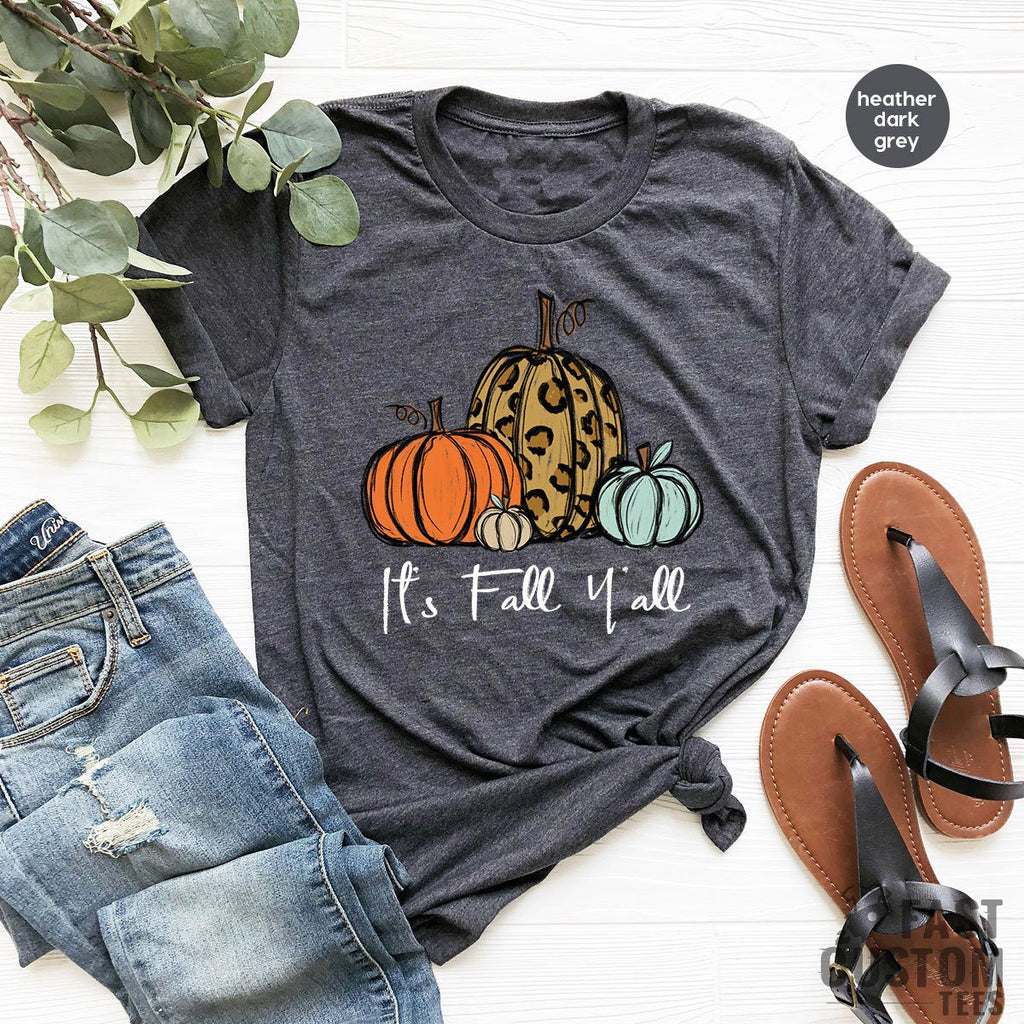 Its Fall Yall Shirt, Shirts, Autumun Thanksgiving Halloween product image 2