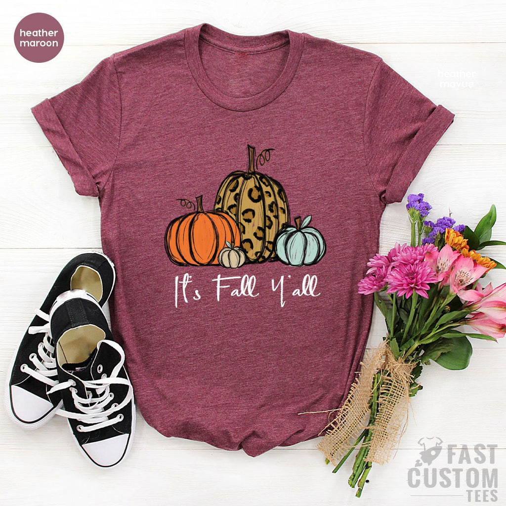 Its Fall Yall Shirt, Shirts, Autumun Thanksgiving Halloween product image 5