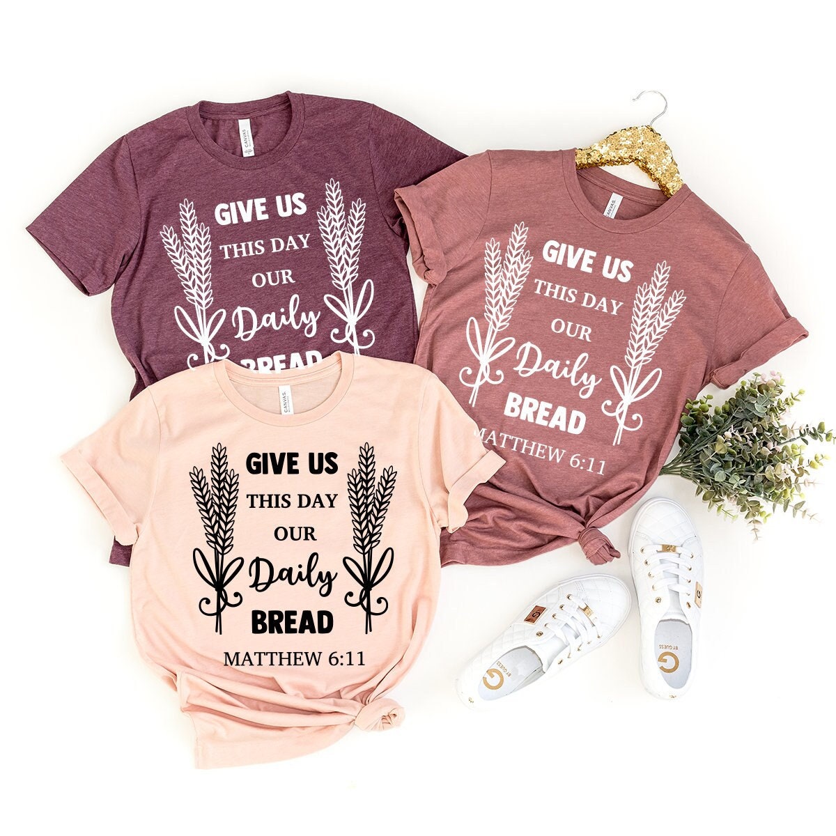 Give Us This Day Our Daily Bread Shirt, Mathew Wheat 6:11 product image 1