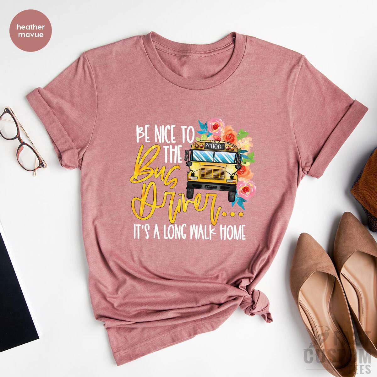 Funny School Bus Shirt, Be Nice To The Driver product image 4