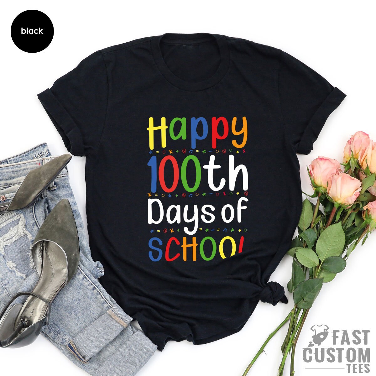 Funny Back To School Shirt, Teacher's Gift 100th Day product image 4
