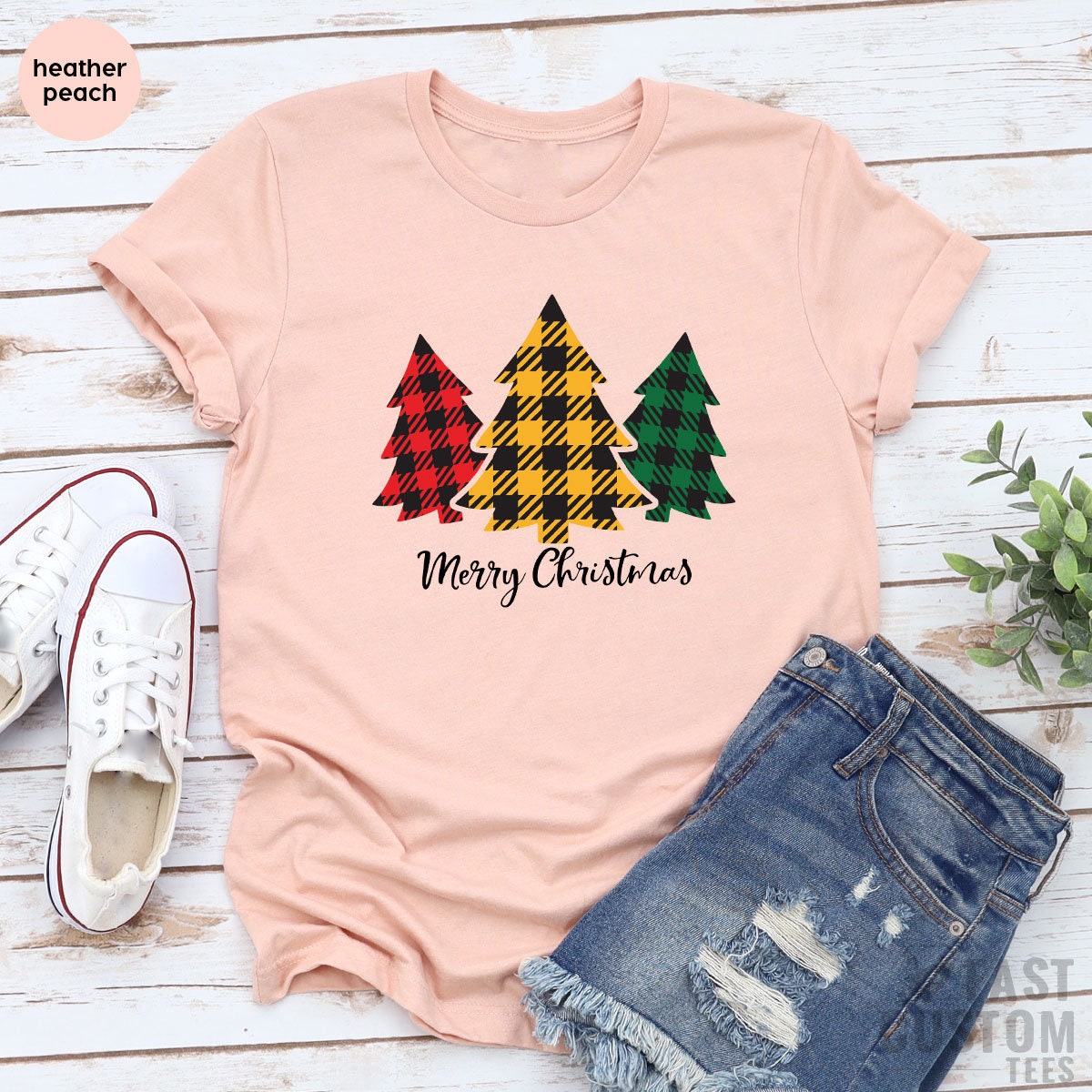 Christmas Tree T-shirt, Merry Shirt, Women Gift, Cute Tee product image 5