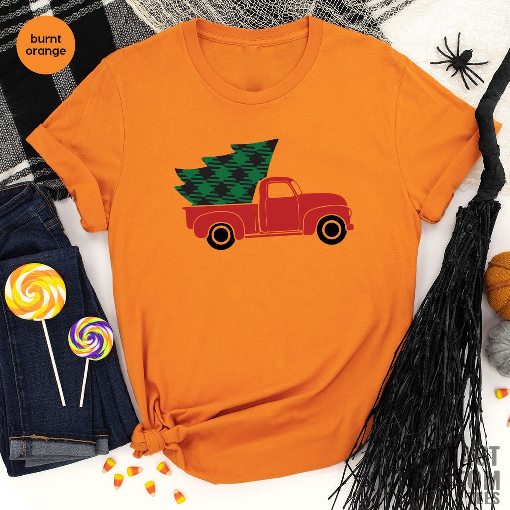 Christmas Truck T-shirt, Merry Shirt, Women Gift, Cute Tee product image 5