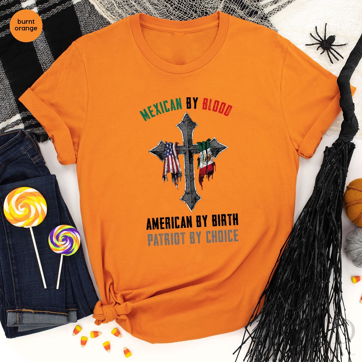 Cute Mexican Shirt, American T By Blood T By Birth Shirts product image 2