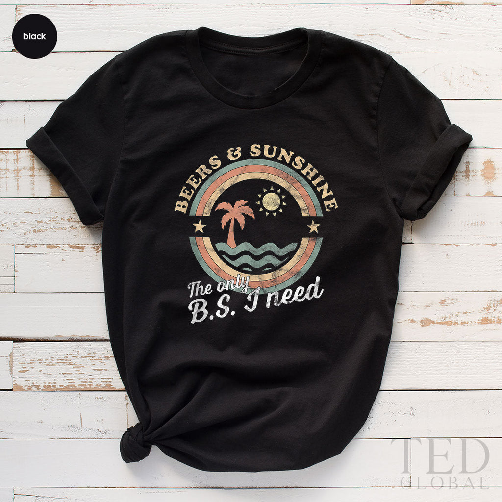 Beer Lover T-Shirt, Beers &Sunshine T Shirt, Alcohol Tee product image 2