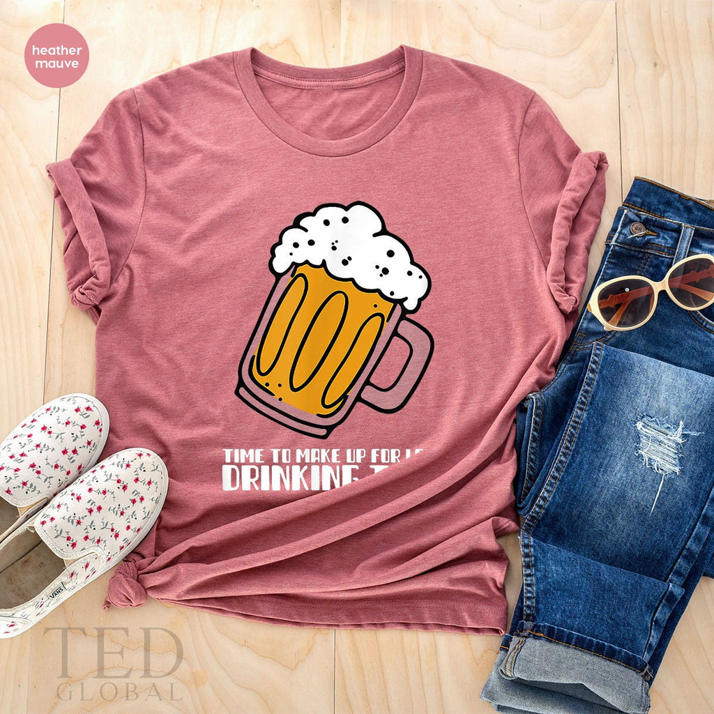 Drinking Time T-Shirt, A Cold Beer Tee, Funny Drinker Gift product image 4