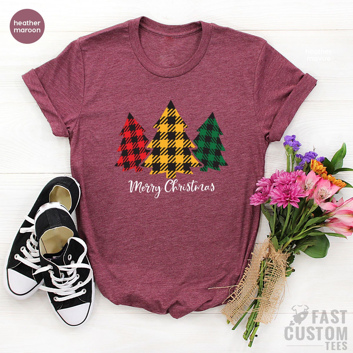 Christmas Tree T-shirt, Merry Shirt, Women Gift, Cute Tee product image 4