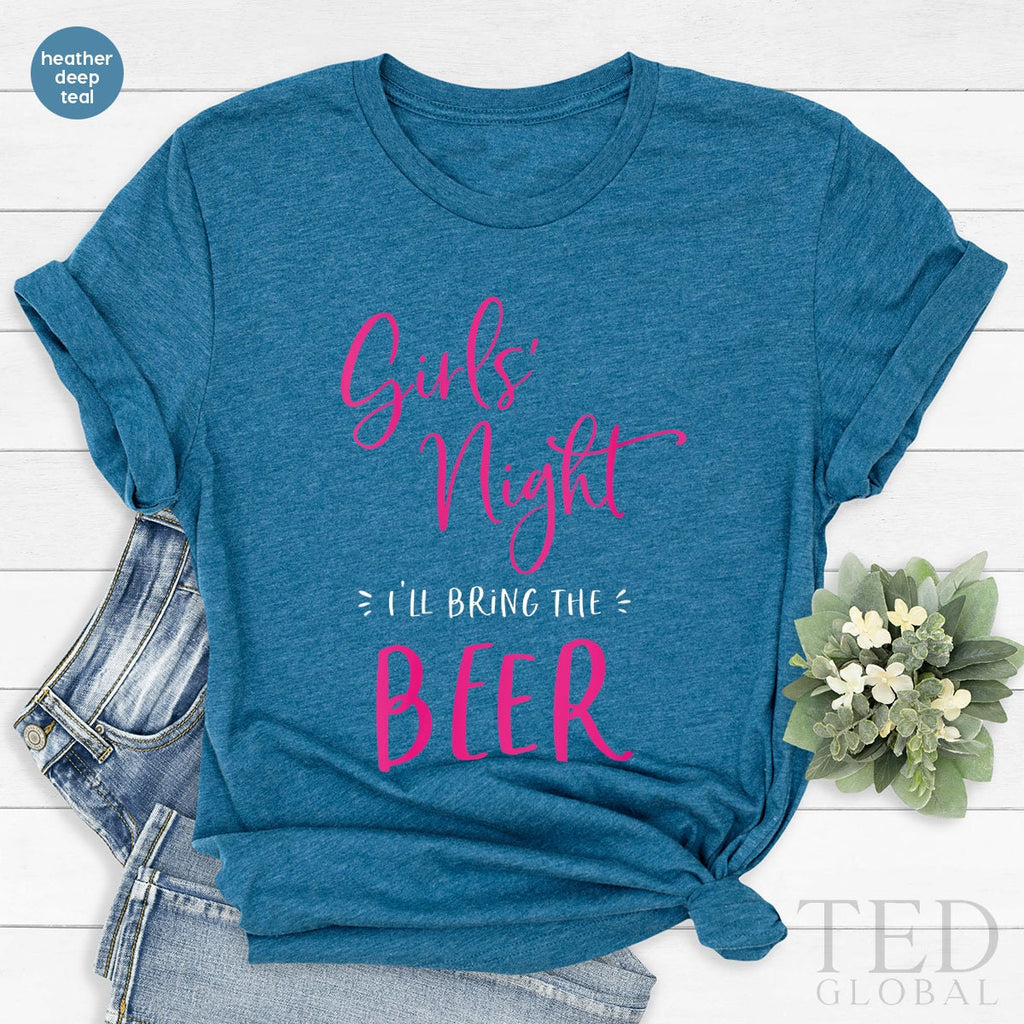 Cute Girls' Night T-Shirt, Drinking Party T Shirt product image 4