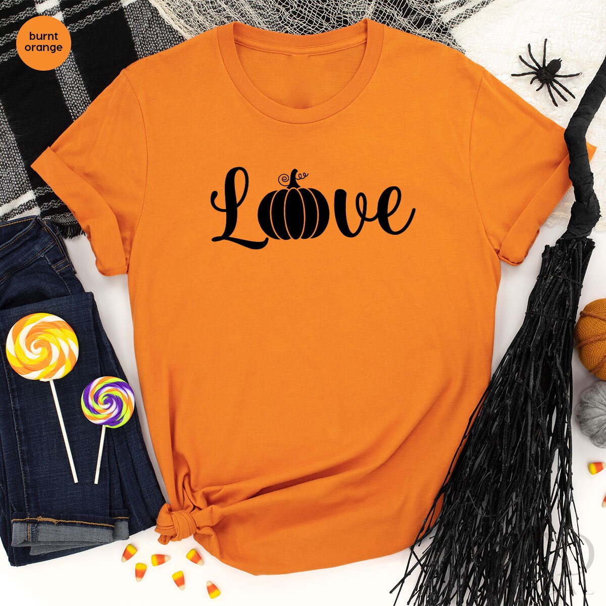 Cute Love Pumpkin T-Shirt, Fall T Shirt, Funny Thanksgiving product image 3