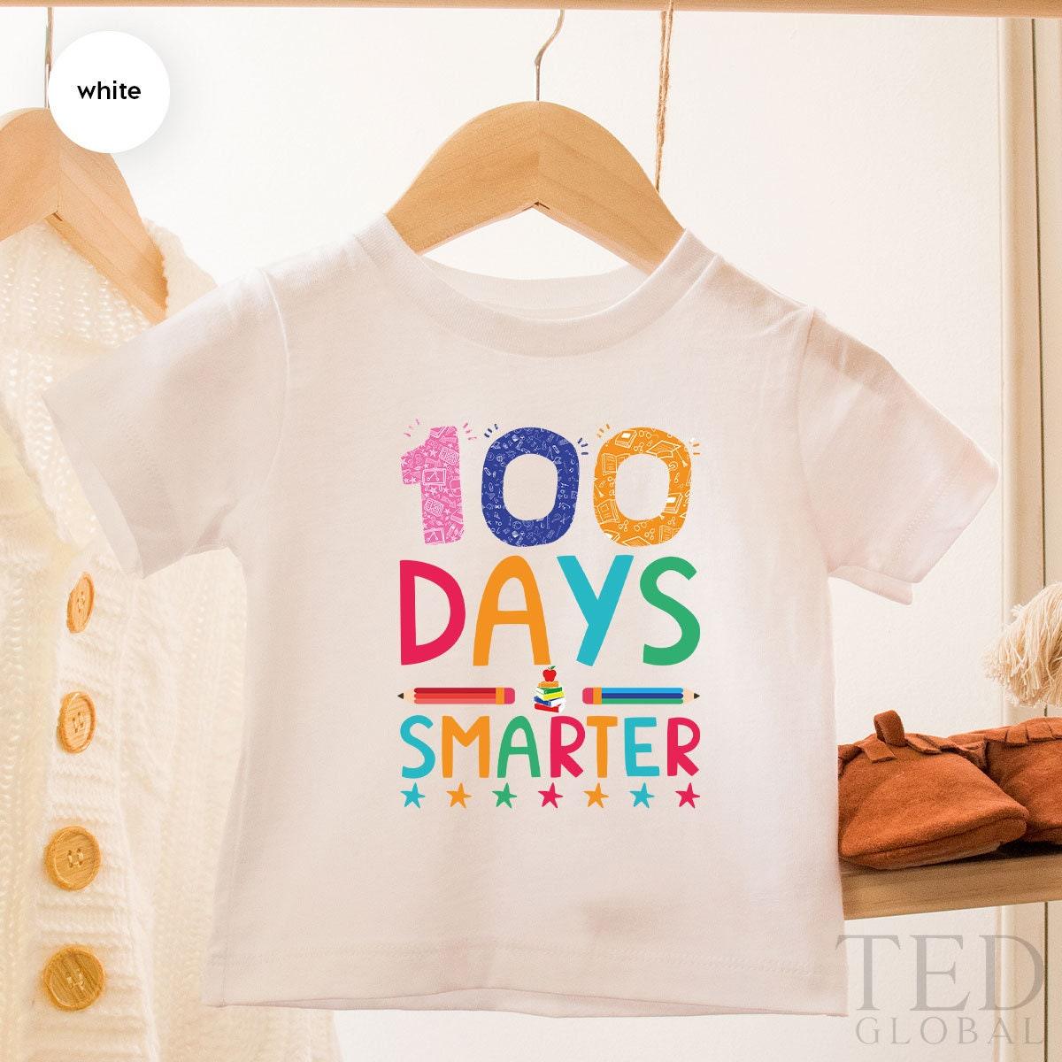 100 Days Smarter Shirt, Teacher T-Shirt, Preschool product image 1