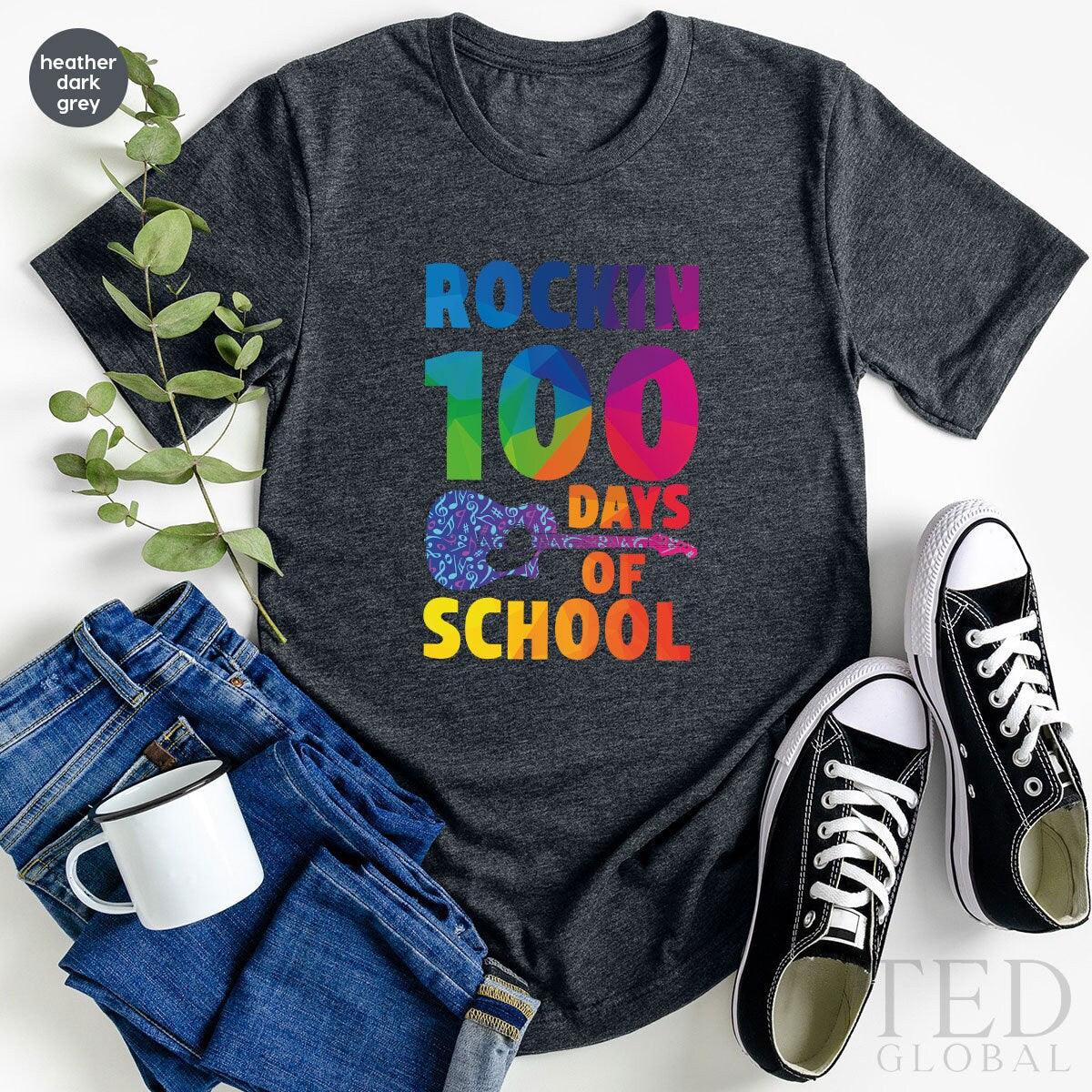 Unique 100-Day School Shirt, Funny Rockin' T-Shirt for product image 2