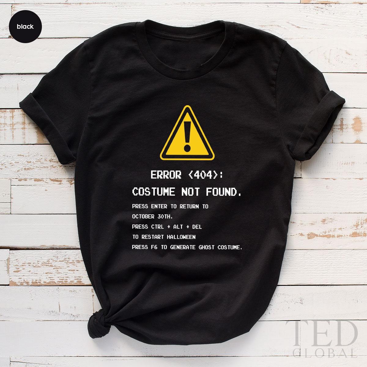 Sarcastic Halloween Shirt, Error 404 T Ghost Costume T product image 3