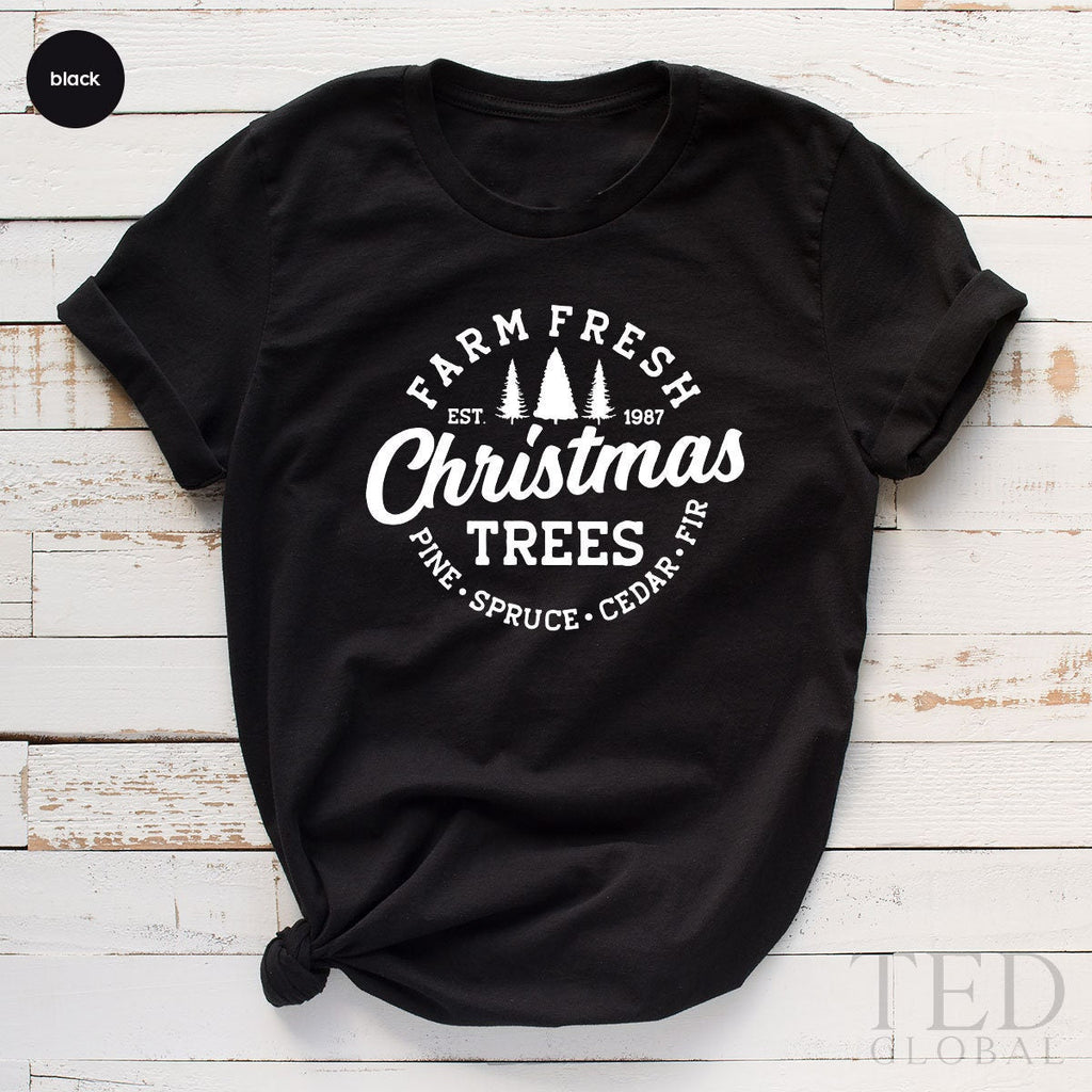 Cute Farm Fresh T-Shirt, Funny Christmas Trees T Shirt product image 2