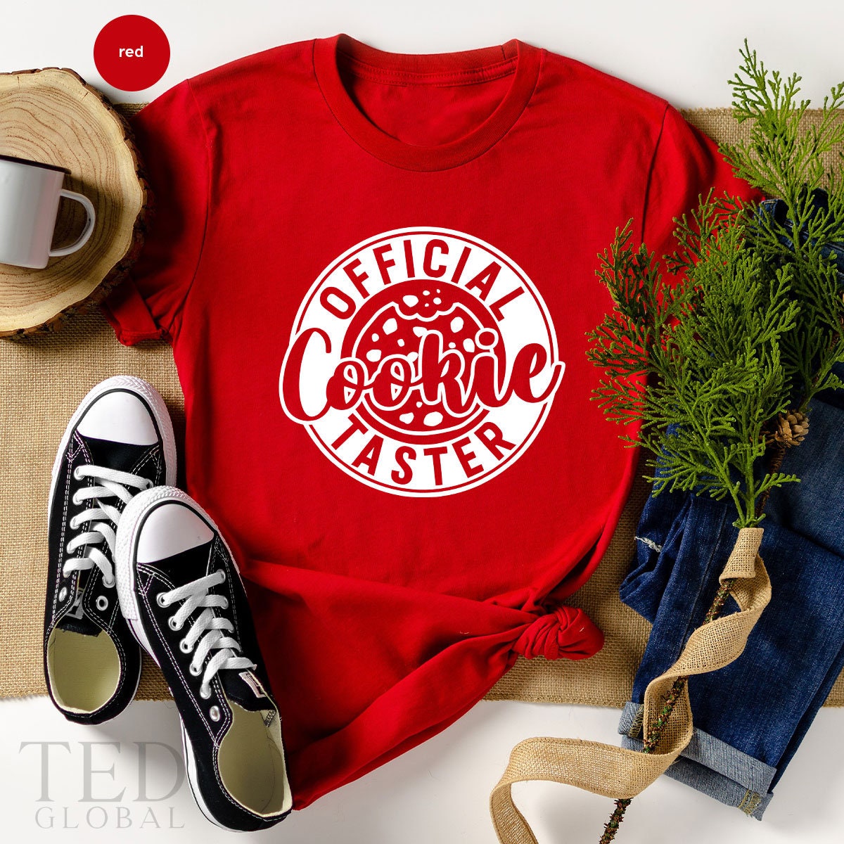 Cute Official Cookie Taster T-Shirt, Funny Baking Shirts product image 1