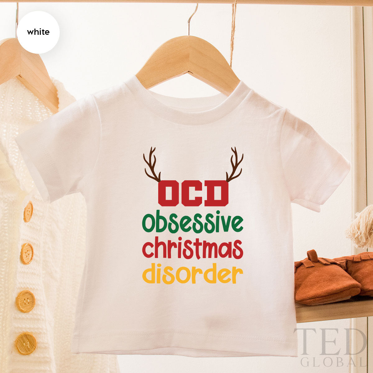 Cute Obsessive Christmas Disorder T-Shirt, Funny OCD T product image 3