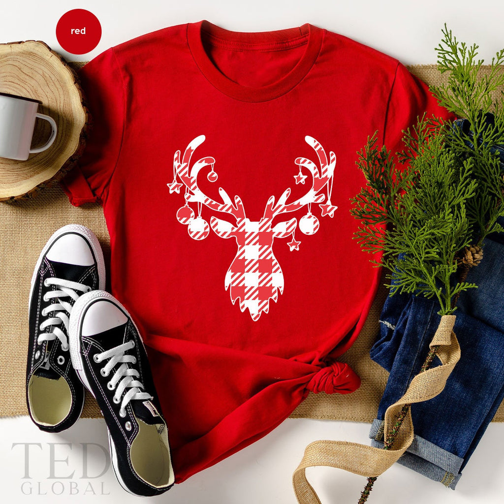 Cute Christmas Pajamas Deer T-Shirt, Family T Shirt product image 1