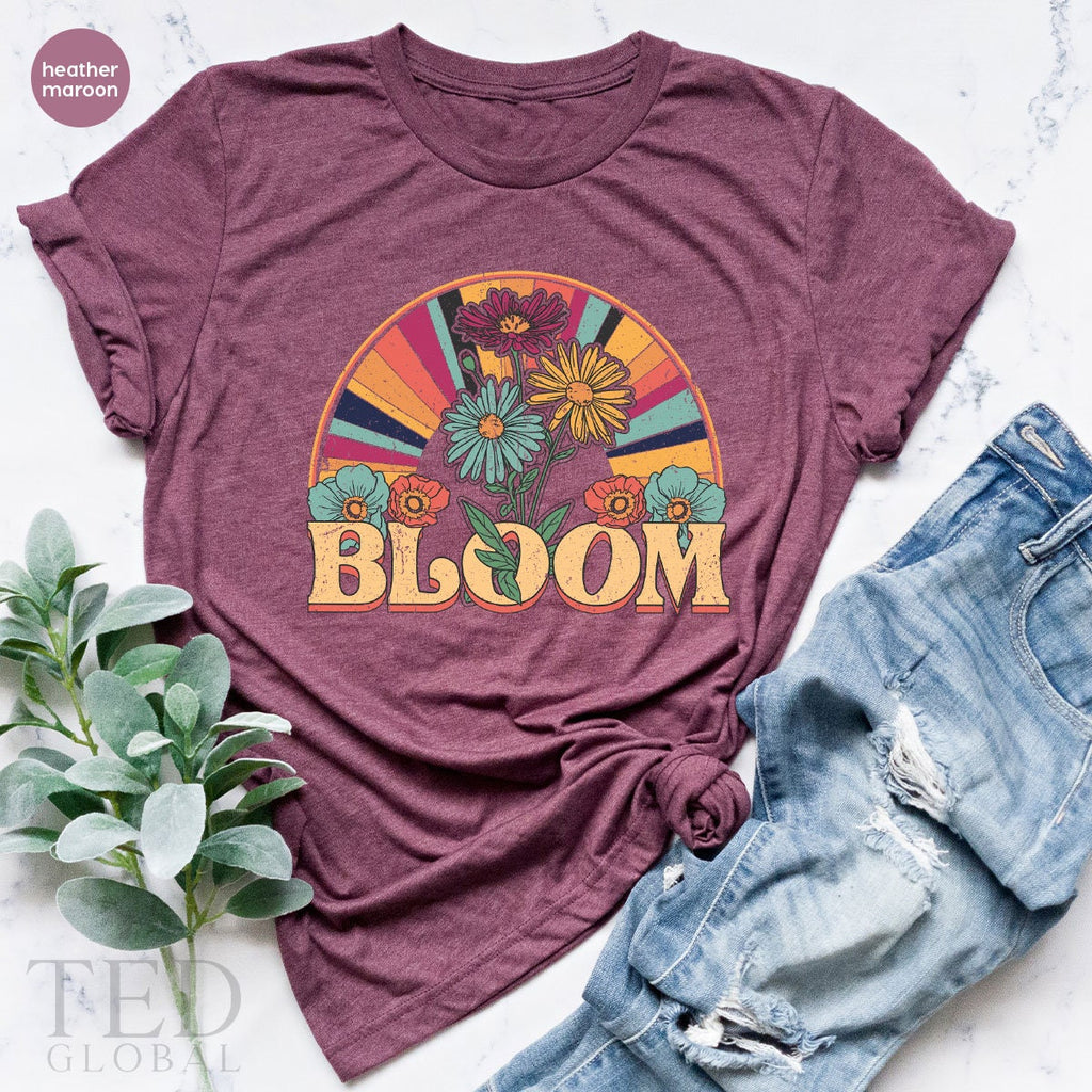 Cute Flowers Shirt, Funny Bloom T Boho T Floral Shirts product image 3