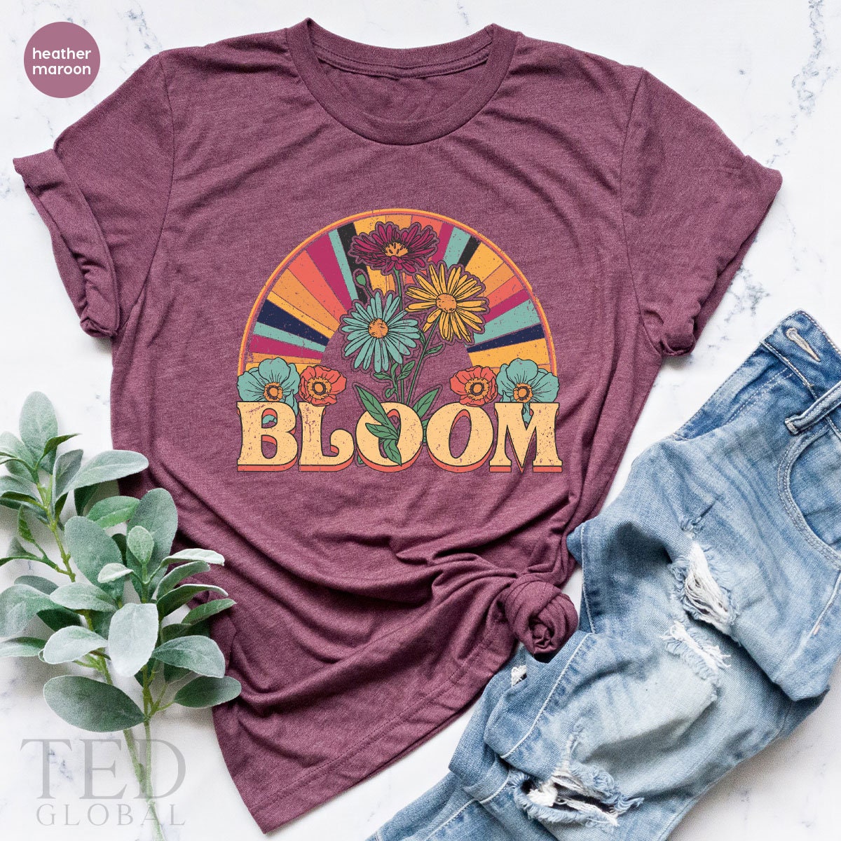 Cute Flowers Shirt, Funny Bloom T Boho T Floral Shirts product image 3