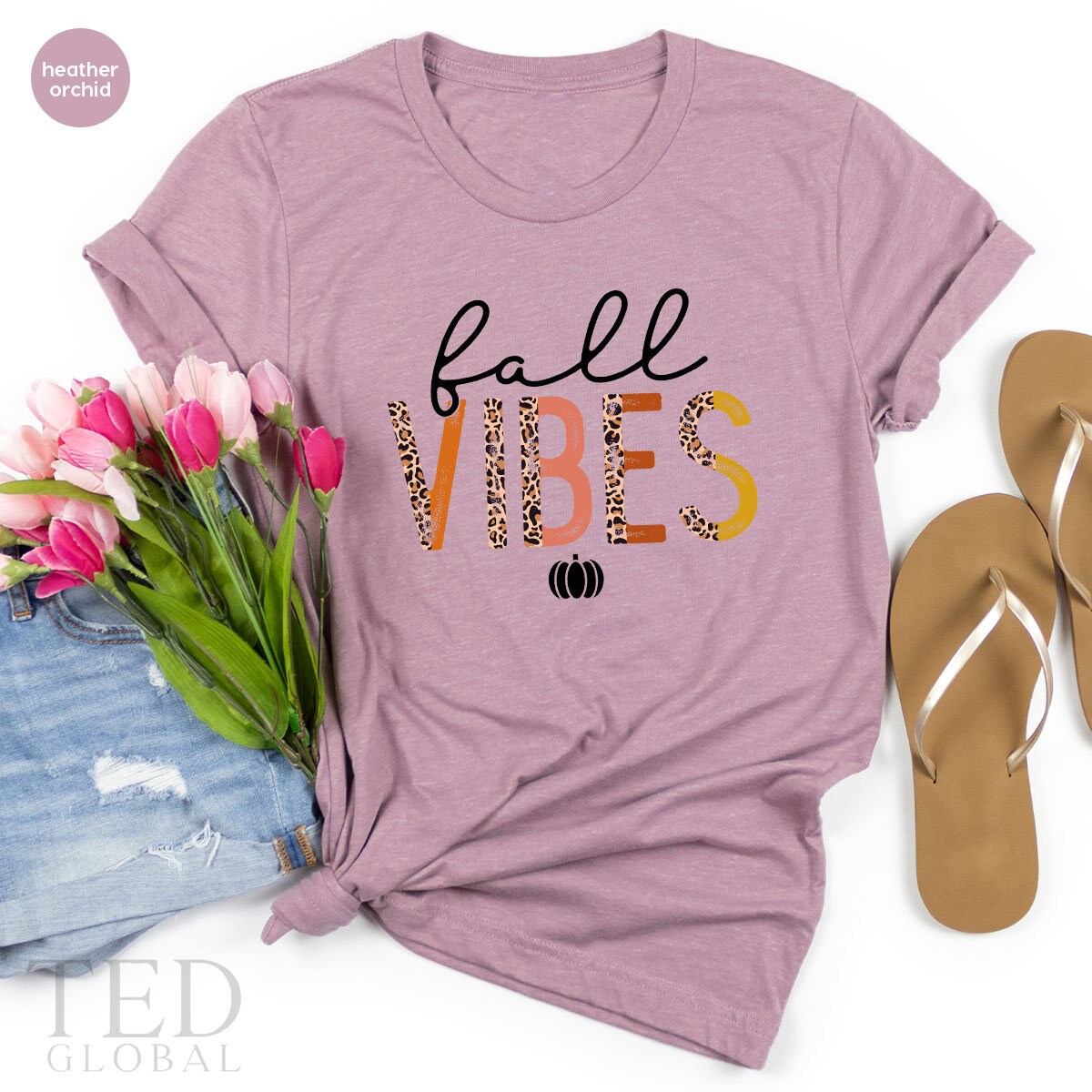 Fall Vibes Shirt, Cute Autumn T Halloween T Pumpkin Shirts product image 1