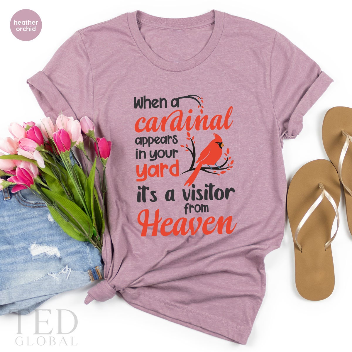 Cute Bird T-Shirt, When A Cardinal Appears In Your Yard Its product image 2