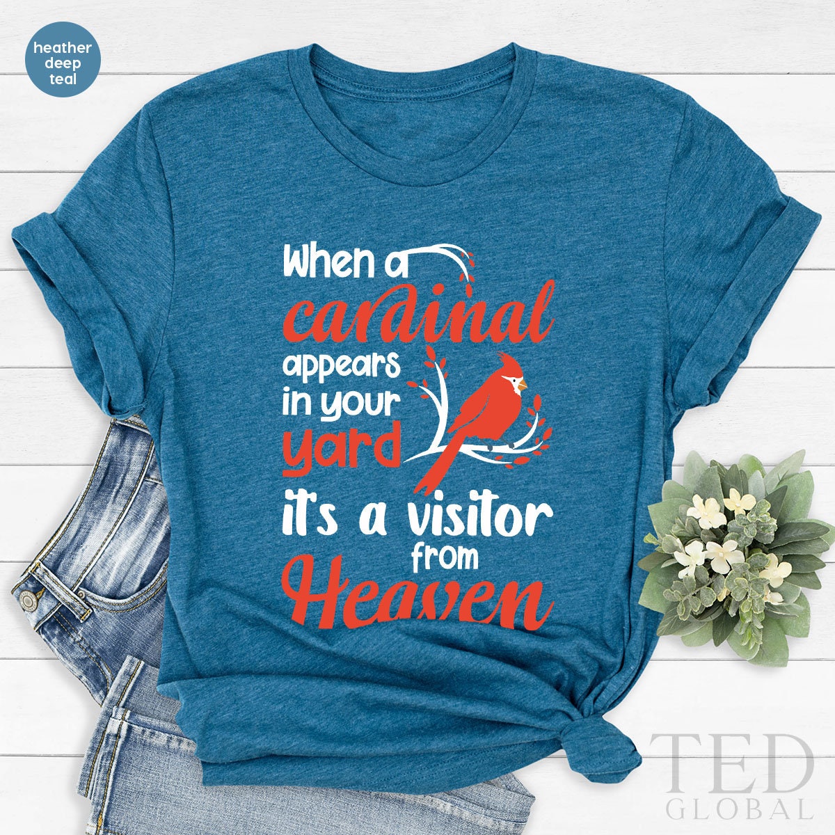 Cute Bird T-Shirt, When A Cardinal Appears In Your Yard Its product image 5