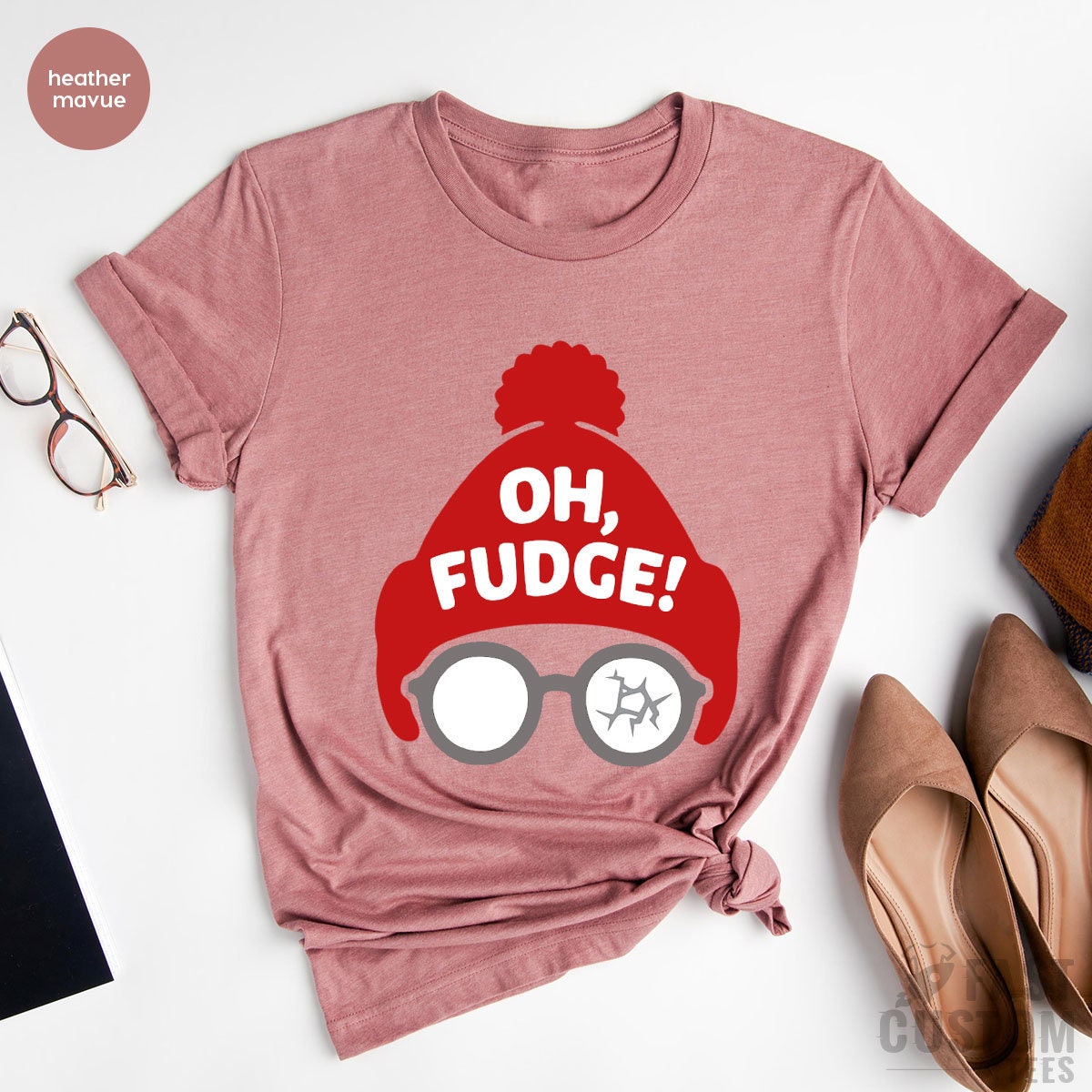 Christmas T-Shirt, Funny Shirt, Oh Fudge Vacation Holiday product image 4