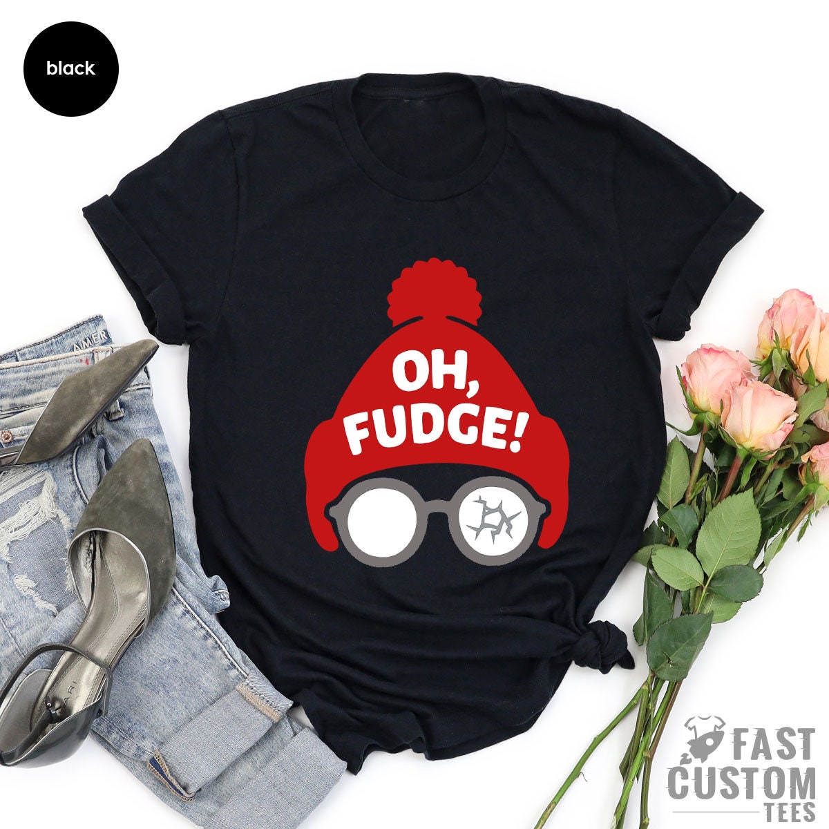 Christmas T-Shirt, Funny Shirt, Oh Fudge Vacation Holiday product image 3