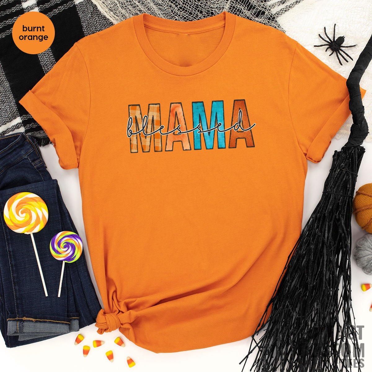 Thanksgiving Shirt, Thankful Mama Mom Gift, Mothers Day product image 5