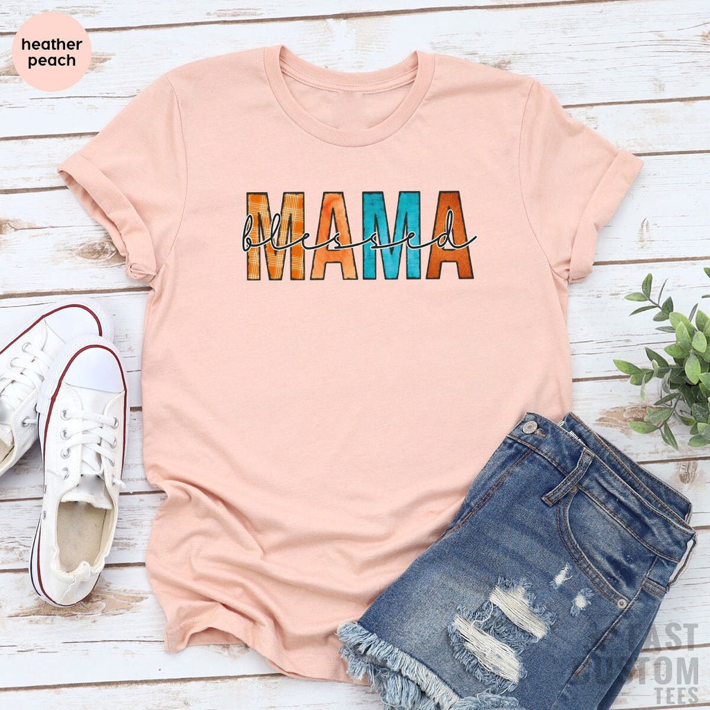 Thanksgiving Shirt, Thankful Mama Mom Gift, Mothers Day product image 1