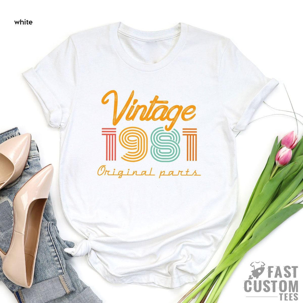 Vintage 1981 Shirt, 42nd Birthday Retro T-Shirt, Gift product image 4