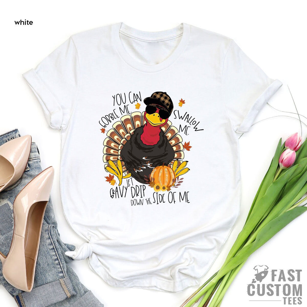 Gobble Me Swallow Me Shirt, Thanksgiving Funny Tee, Fall product image 2