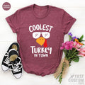 Coolest Turkey in Town Shirt, Thanksgiving Funny Tee, Fall product image 1