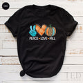 Cute Peace Love Fall T-Shirt, Pumpkin Season Shirt product image 1