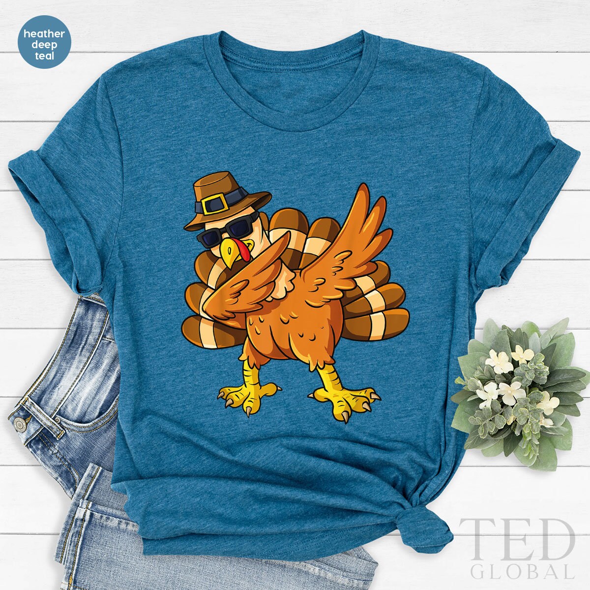 Family Thanksgiving Party T-Shirt, Coolest Turkey T product image 3