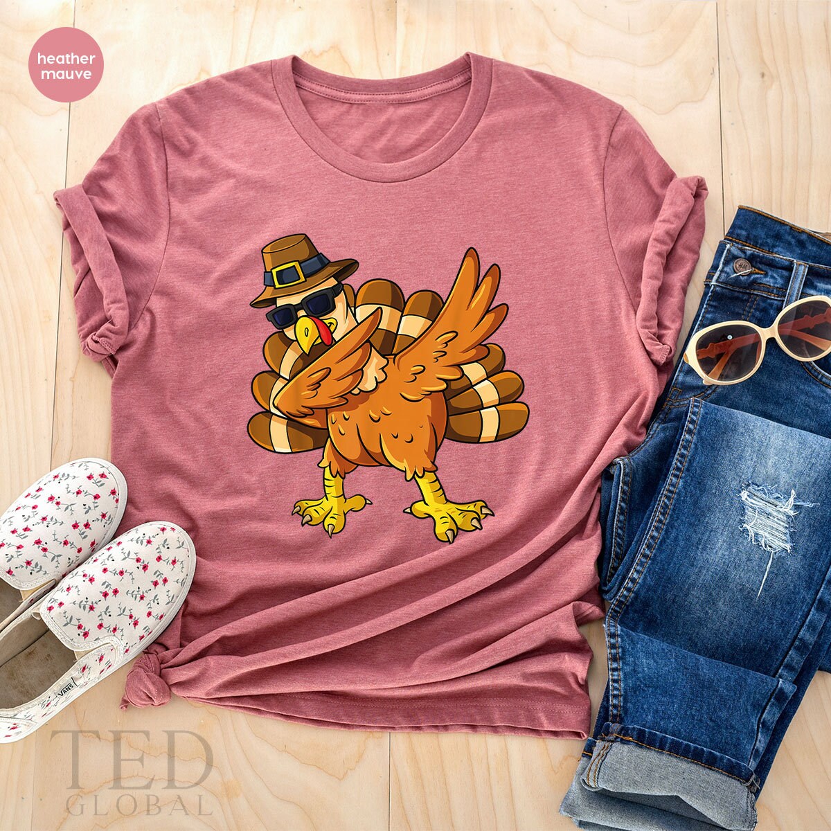 Family Thanksgiving Party T-Shirt, Coolest Turkey T product image 5