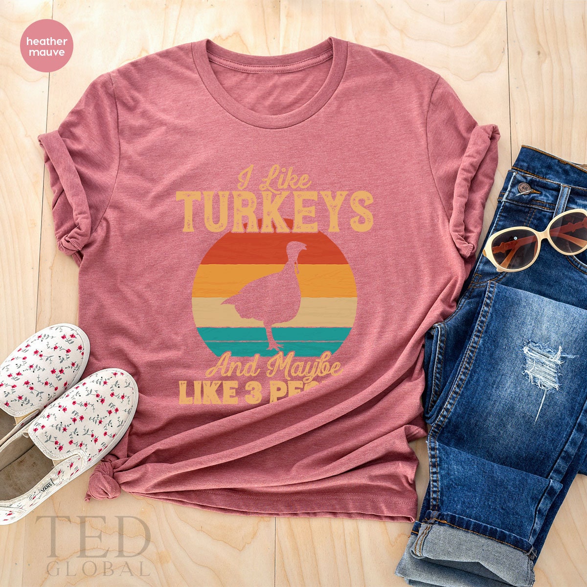 Thanksgiving Turkey T-Shirt, I Like Turkeys T Shirt, And product image 5