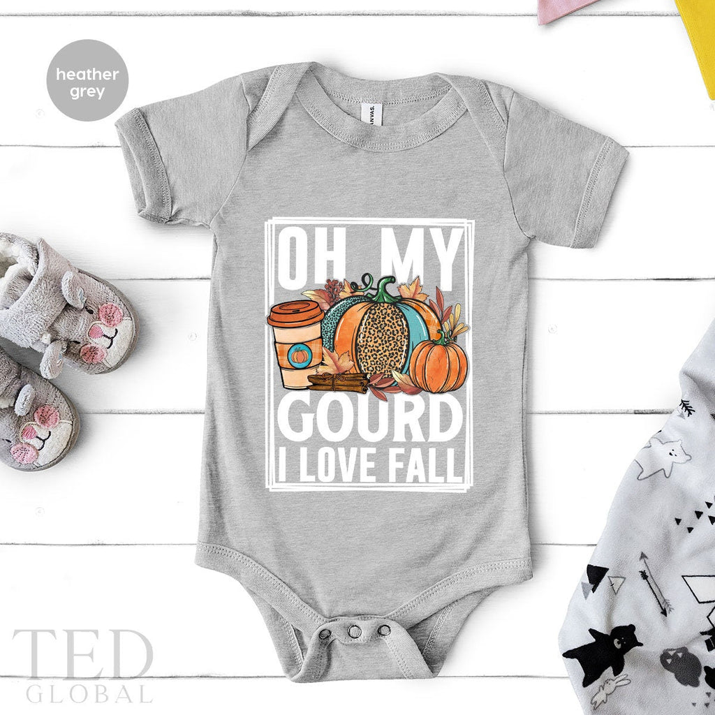 Thanksgiving Onesie, Oh My Gourd I Love Fall Bodysuit, Baby Shower, Baby Announcement, Kid Toddler Clothes, Thanksgiving Gift, Baby Gift
