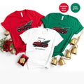 Merry Christmas Shirt, New Year Truck With Tree T-Shirt product image 1