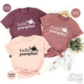 Hello Pumpkin Shirt, Fall Vibes Patch Thanksgiving Tee product image 1