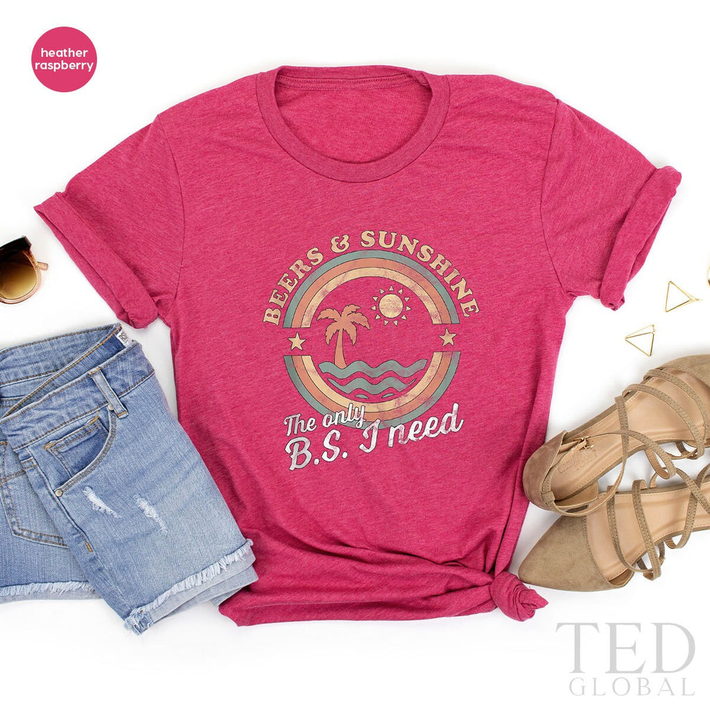 Beer Lover T-Shirt, Beers &Sunshine T Shirt, Alcohol Tee product image 5