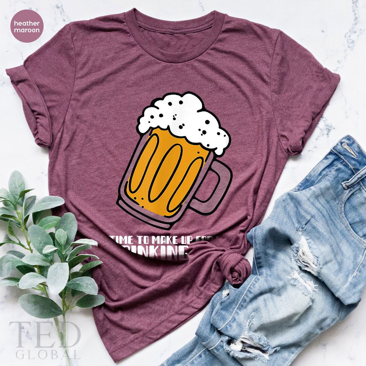 Drinking Time T-Shirt, A Cold Beer Tee, Funny Drinker Gift product image 3
