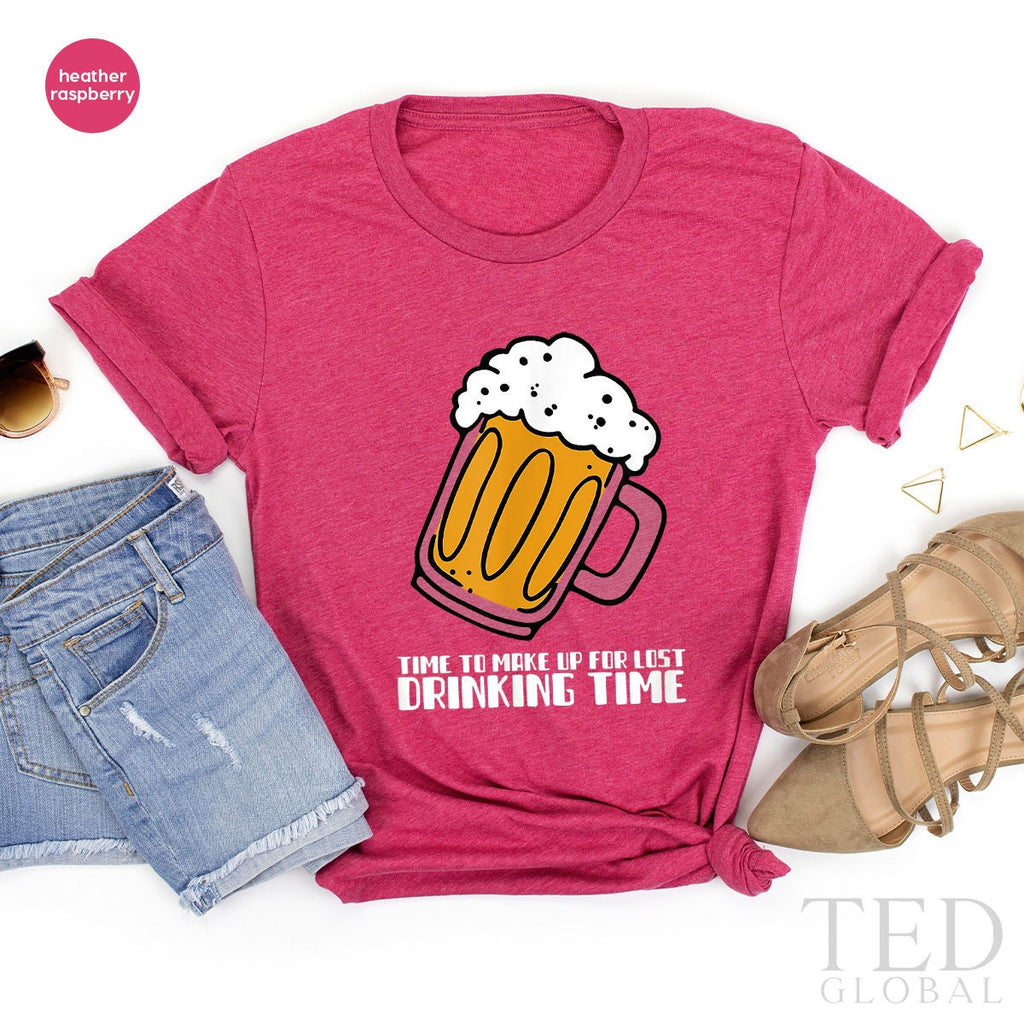 Drinking Time T-Shirt, A Cold Beer Tee, Funny Drinker Gift product image 5