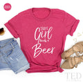 Drinking Time T-Shirt, This Girl Needs A Beer Shirt, Lover product image 1