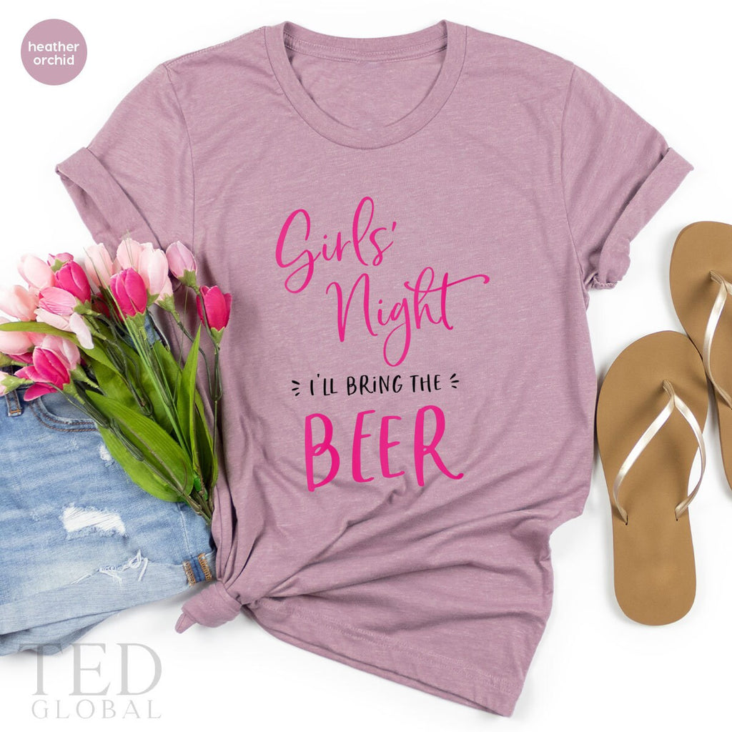 Cute Girls' Night T-Shirt, Drinking Party T Shirt product image 1